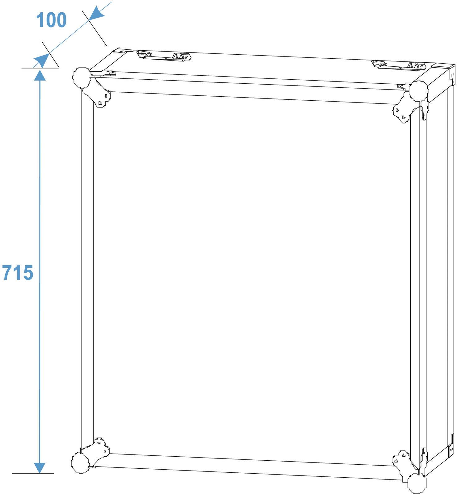 ROADINGER Rack PRO 15HE 45cm mit Rollen