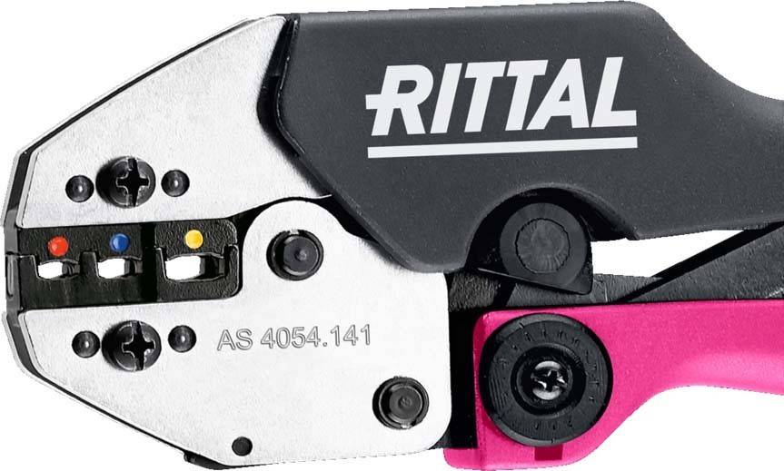 Ein mechanisches Spannwerkzeug mit der Markenbezeichnung 'RITTAL', das die Teilenummer AS 4054.141 trägt und zum Sichern oder Justieren von Kabeln verwendet wird.