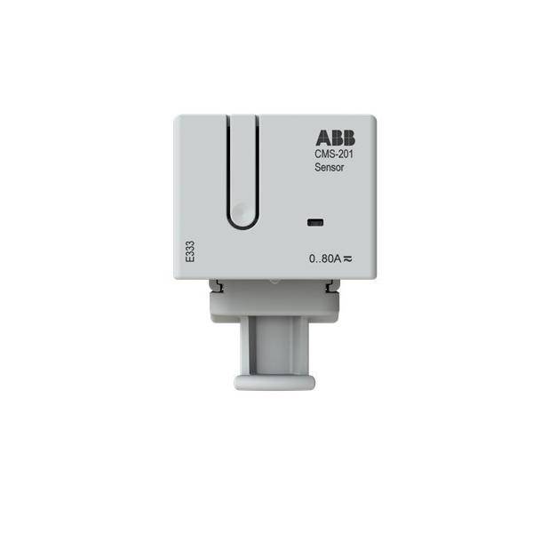 ABB CMS-201 Sensor' zeigt '0,80A' an, mit einer Kontrollleuchte. Wird zur Überwachung des elektrischen Stroms in Systemen verwendet.