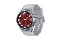 Samsung Galaxy Watch6 Classic - 43 mm - intelligente Uhr mit Band - Hybrid-Eco-Leder - Silber - Bandgröße: S/M - Anzeige