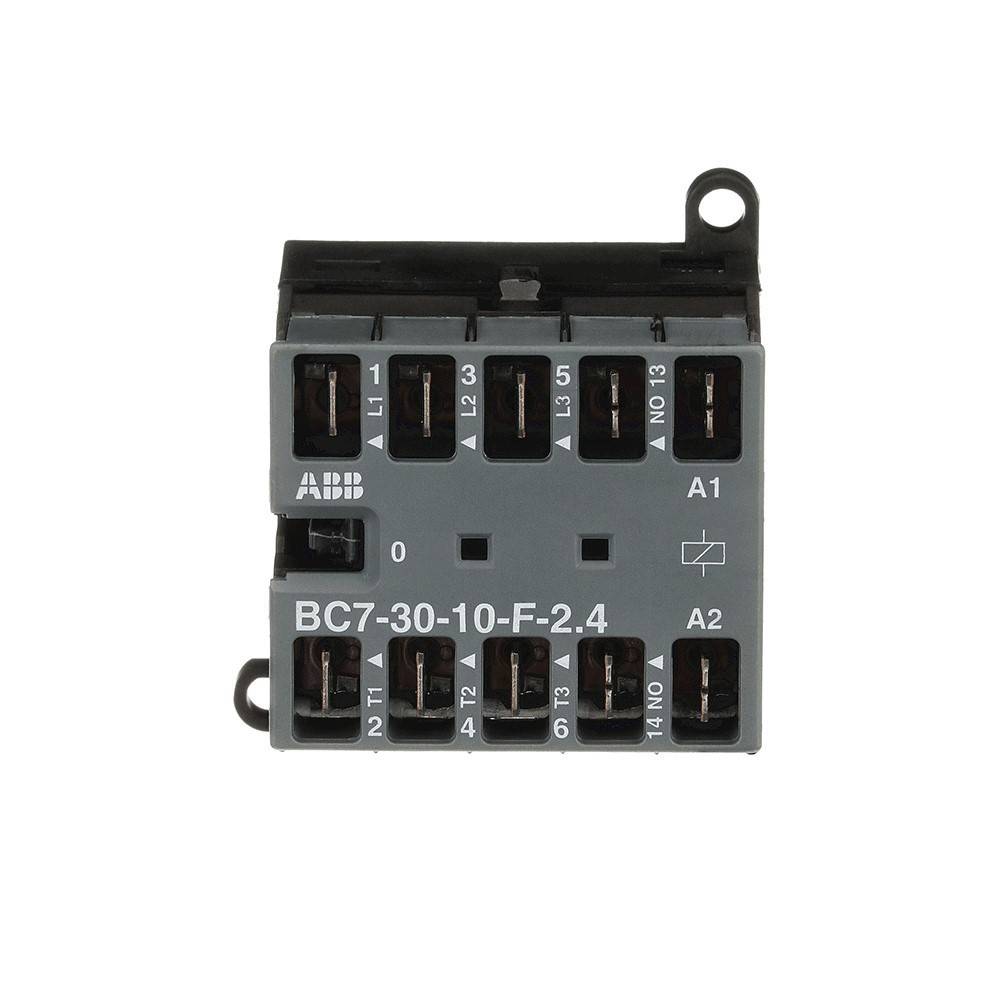ABB-Schütz BC7-30-10-F-2.4' mit mehreren Anschlussklemmen zur Steuerung elektrischer Schaltkreise.
