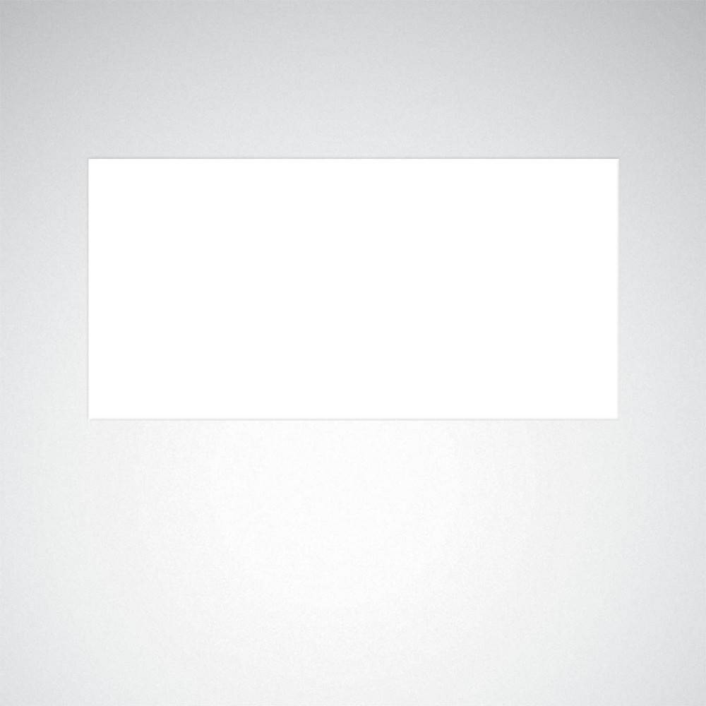 Ein rechteckiger weißer Kasten, der auf einem hellgrauen Hintergrund zentriert ist.