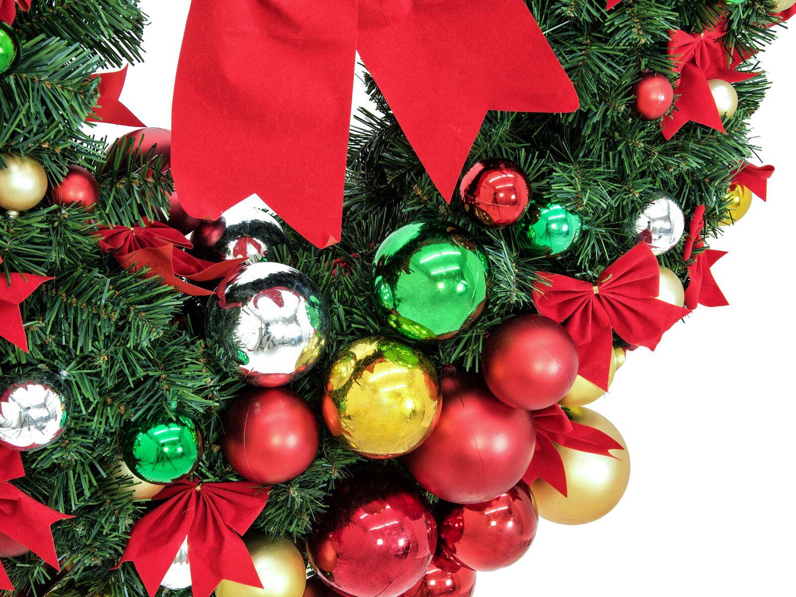 EUROPALMS Premium-Tannenkranz, dekoriert, 90cm