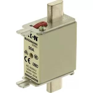 Eaton Sicherungseinsatz, Niederspannung, 50 A, AC 500 V, 120 kA, NH000, gL/gG, IEC, Doppelkennmelder, spannungsführende