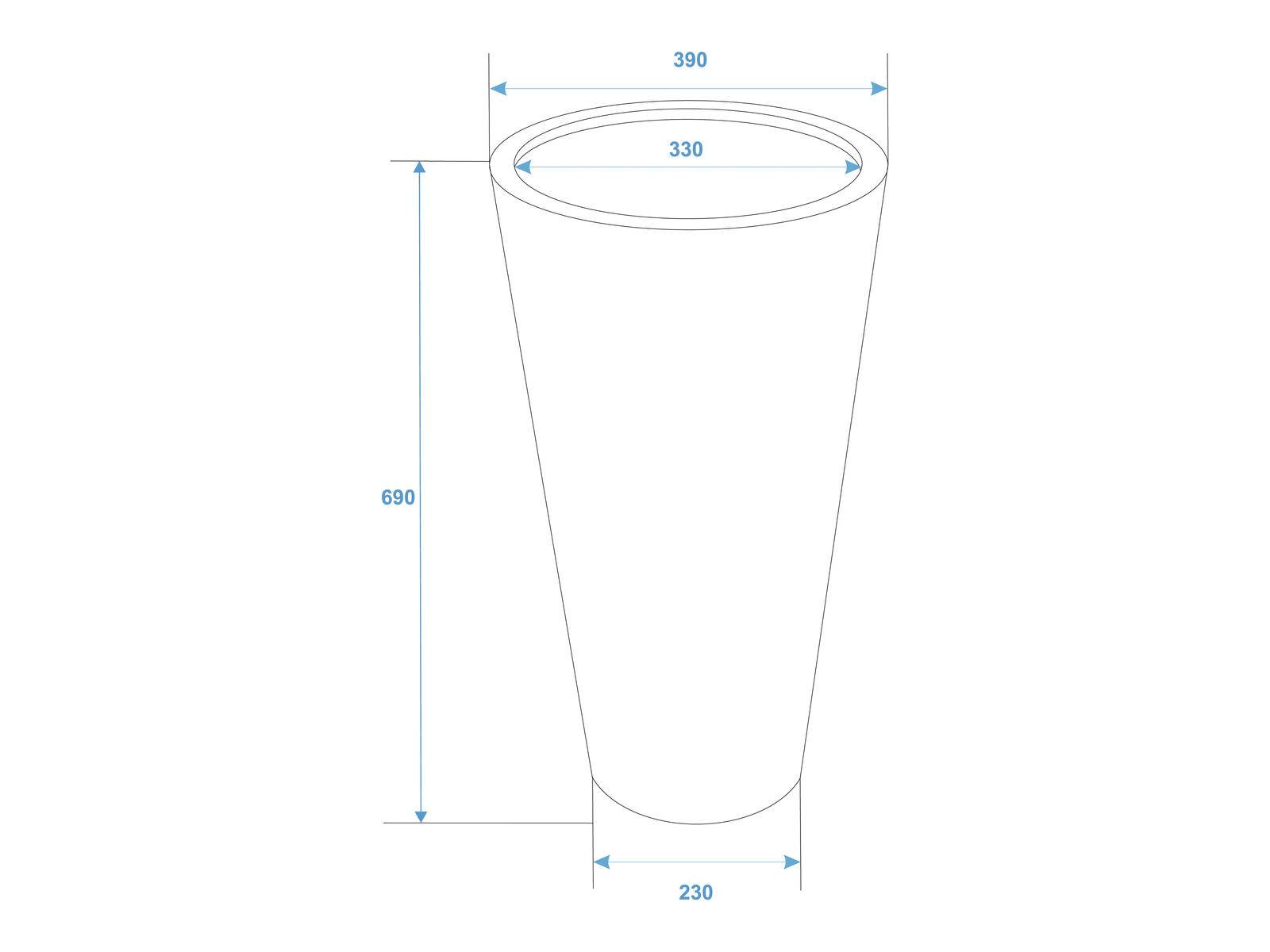 EUROPALMS LEICHTSIN ELEGANCE-69, weiß, glänzend