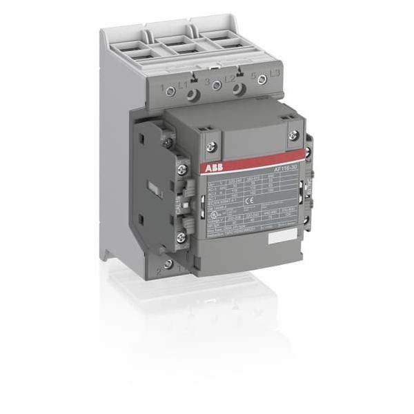 Ein elektrisches Schützgerät mit beschrifteten Anschlüssen und sichtbarer Herstellermarke. Verwendet für Anwendungen mit hohen Stromstärken.