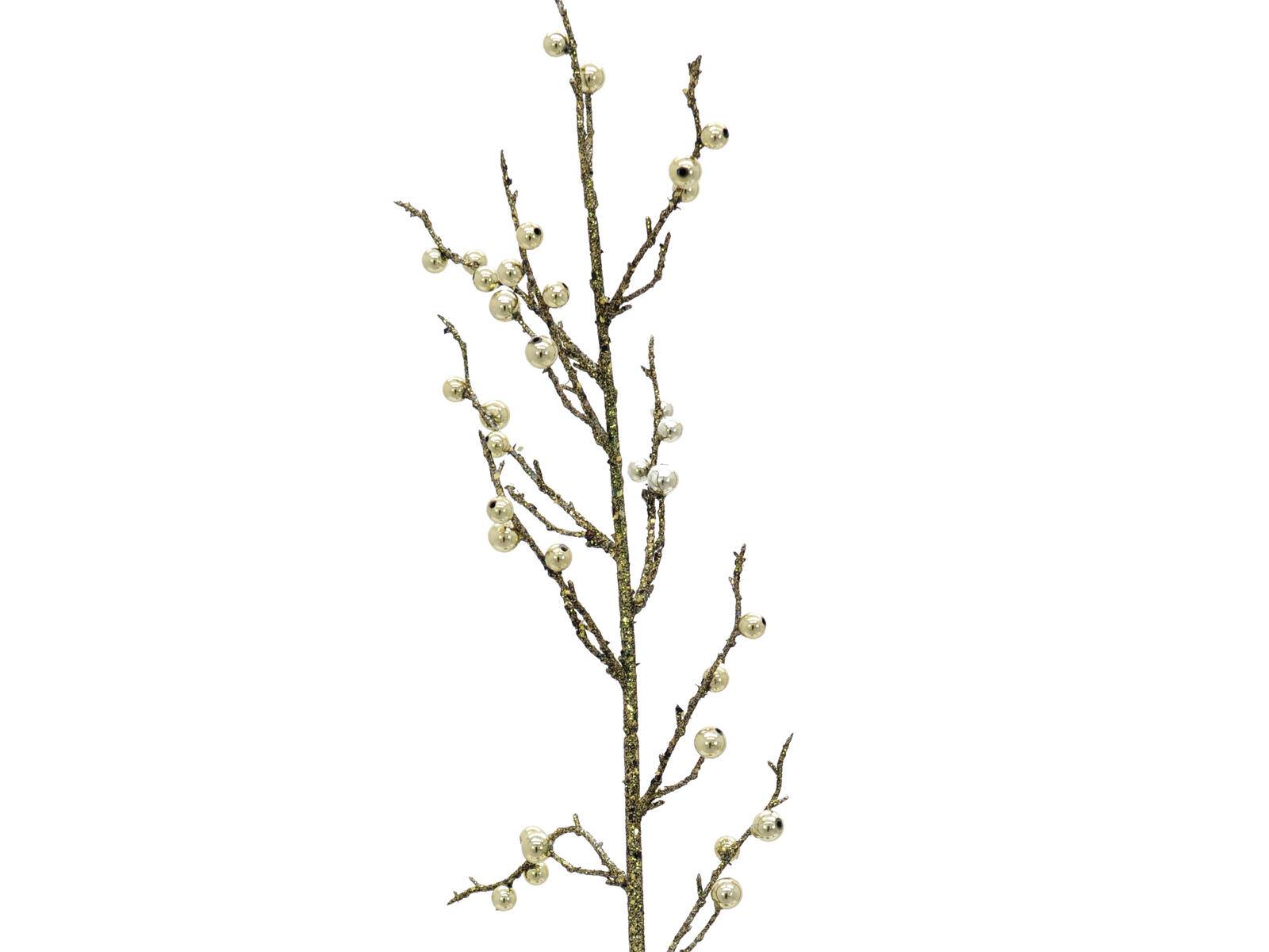 EUROPALMS Beerenzweig glitzer gold 85cm 3x