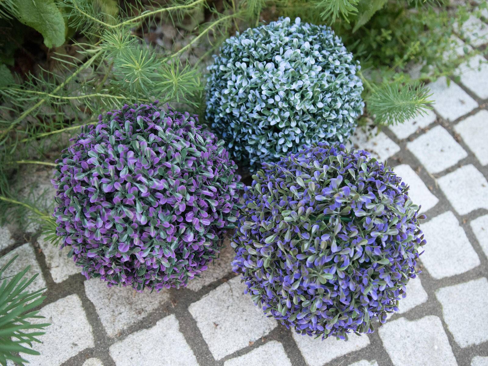 EUROPALMS Graskugel, künstlich, pink, 22cm