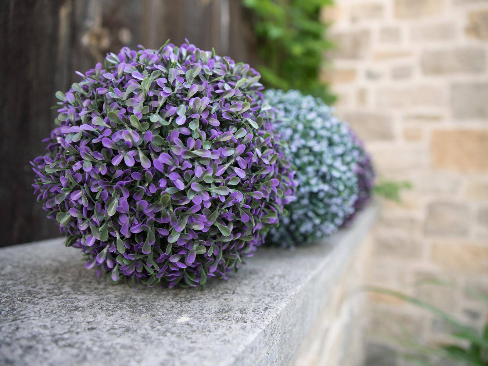 EUROPALMS Graskugel, künstlich, pink, 22cm