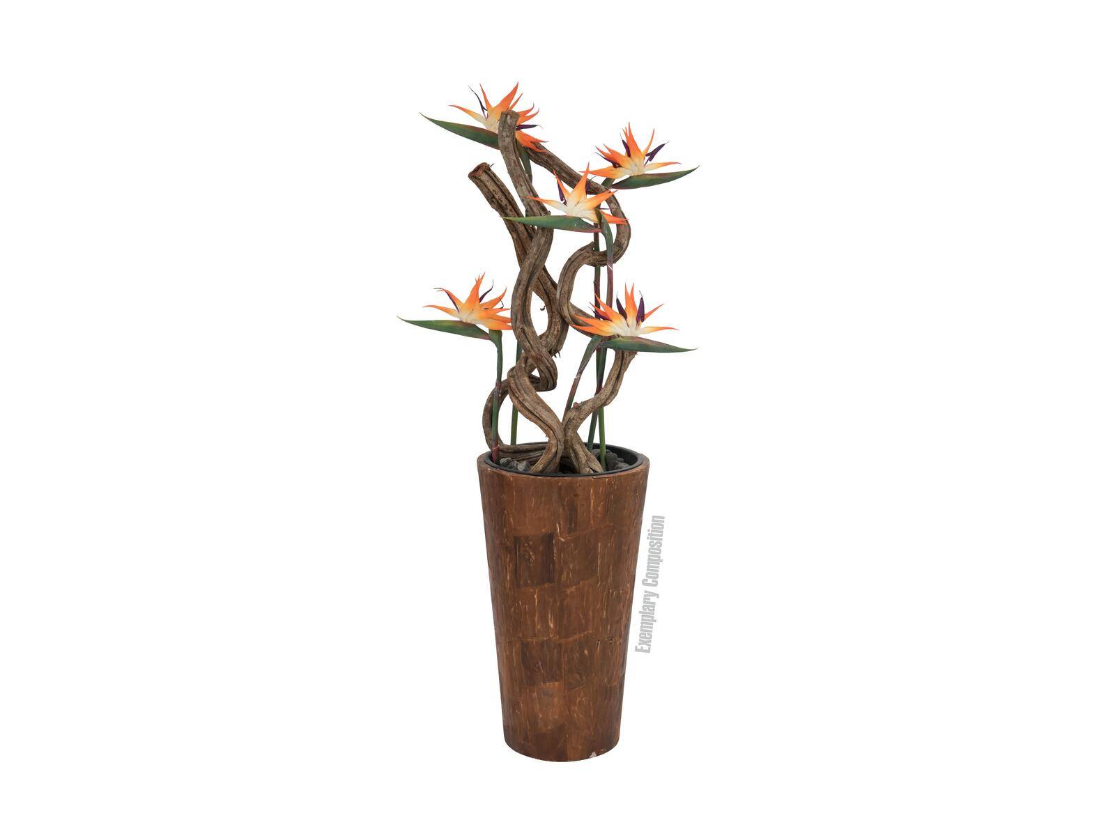 EUROPALMS Paradiesvogel-Blume, Kunstpflanze, orange, 95cm