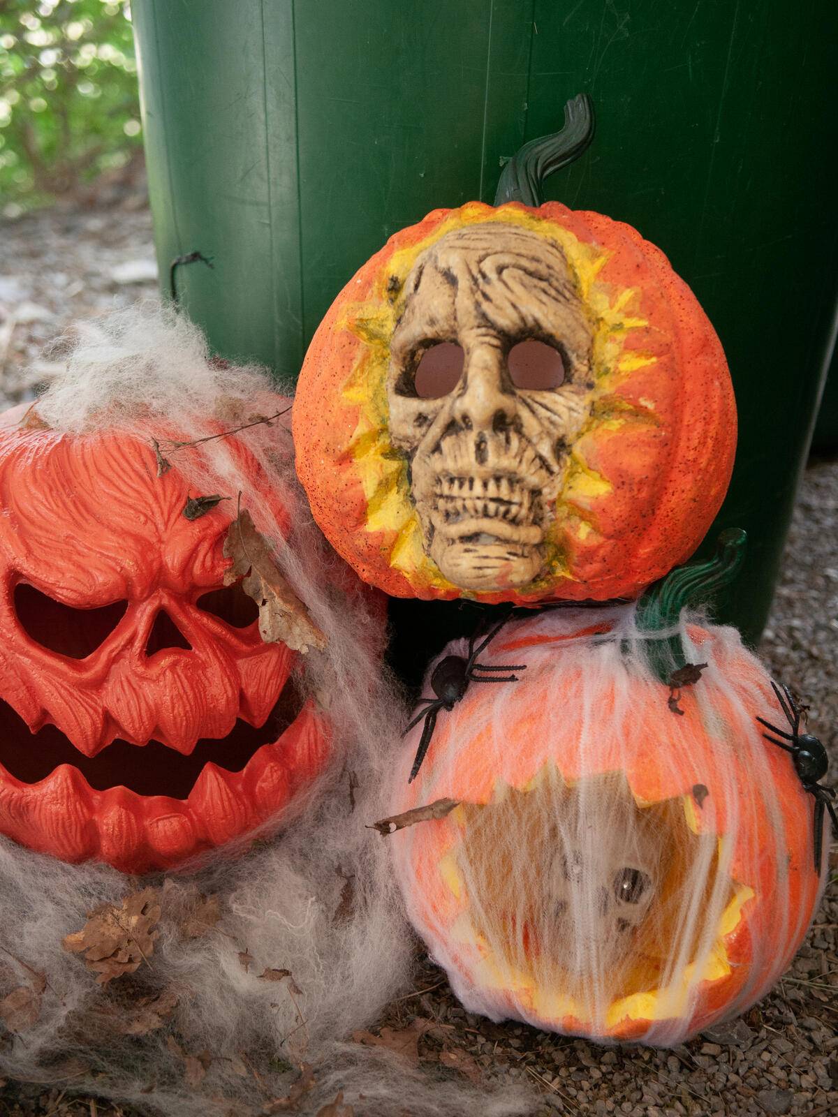 EUROPALMS Halloween Totenkopf-Kürbis, 26cm