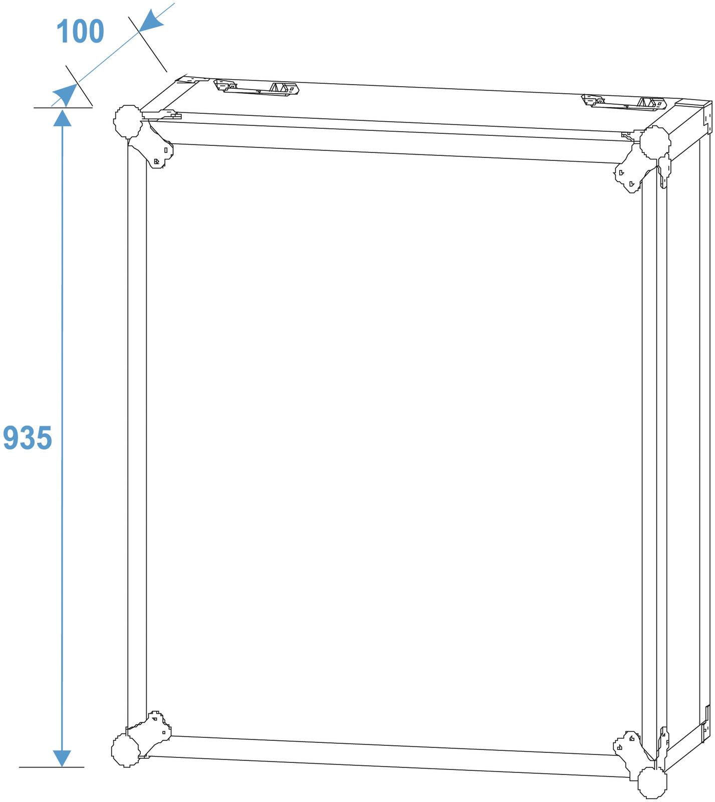 ROADINGER Rack PRO 20HE 45cm mit Rollen