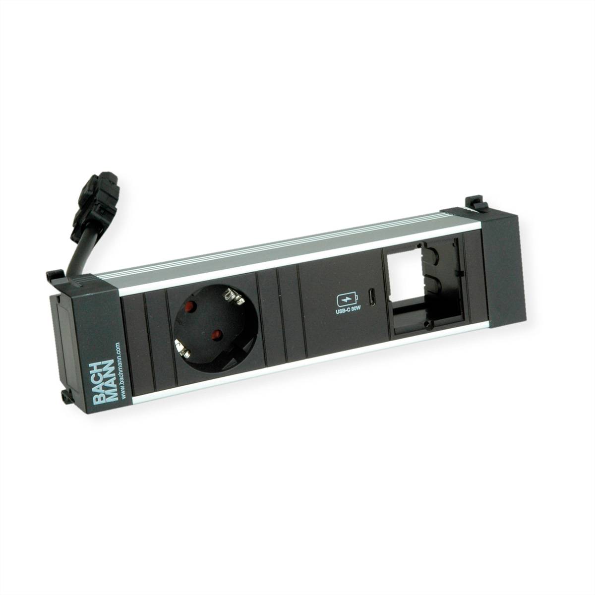 BACHMANN - Power Frame 1xCEE7/3 1xUSB C 30W 1xCM 0.2m GST18