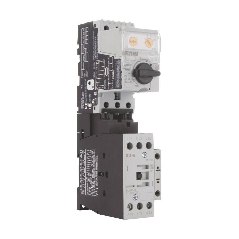 Eine industrielle elektrische Vorrichtung, die aus einem Leistungsschalter und einem Schütz besteht und zur Steuerung und zum Schutz elektrischer Schaltkreise verwendet wird.