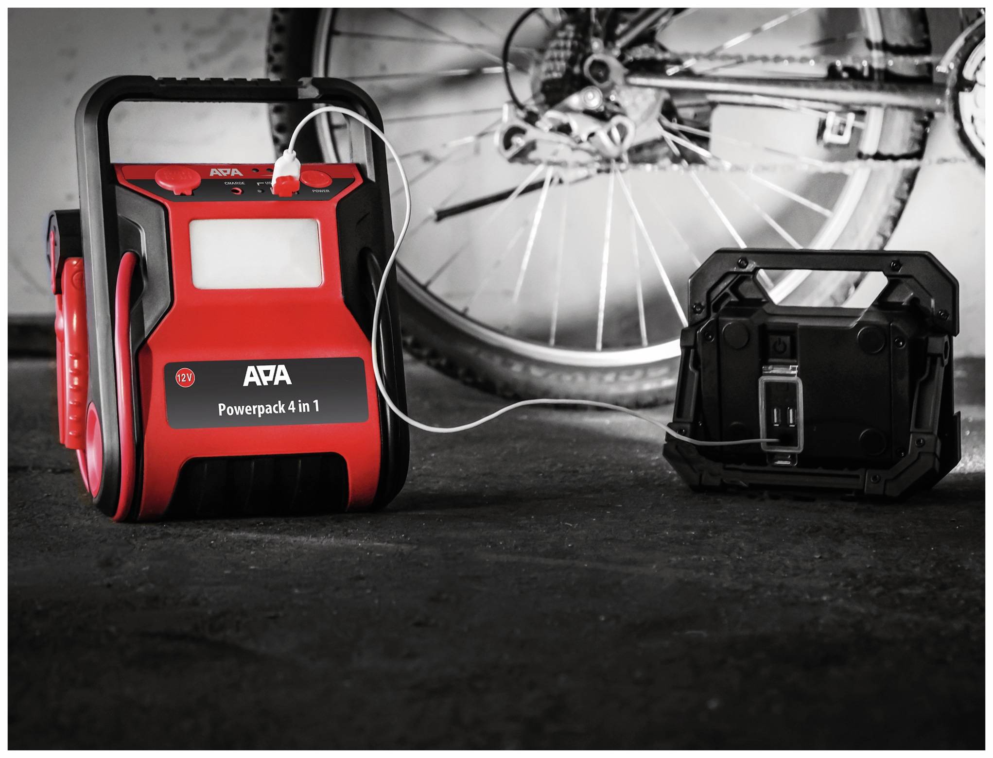 APA Starthilfegerät 16553, 4 in 1, Powerpack