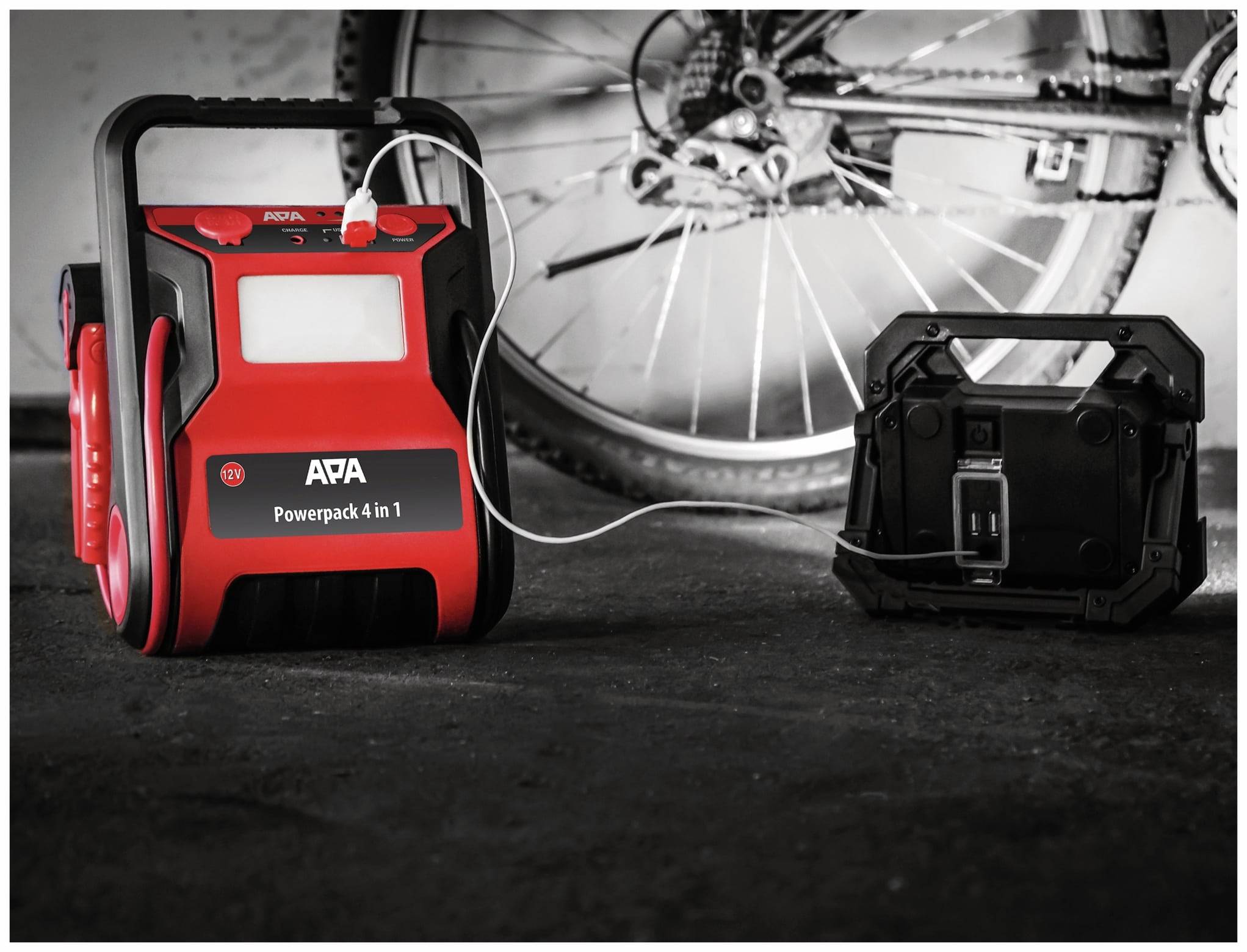 APA Starthilfegerät 16553, 4 in 1, Powerpack
