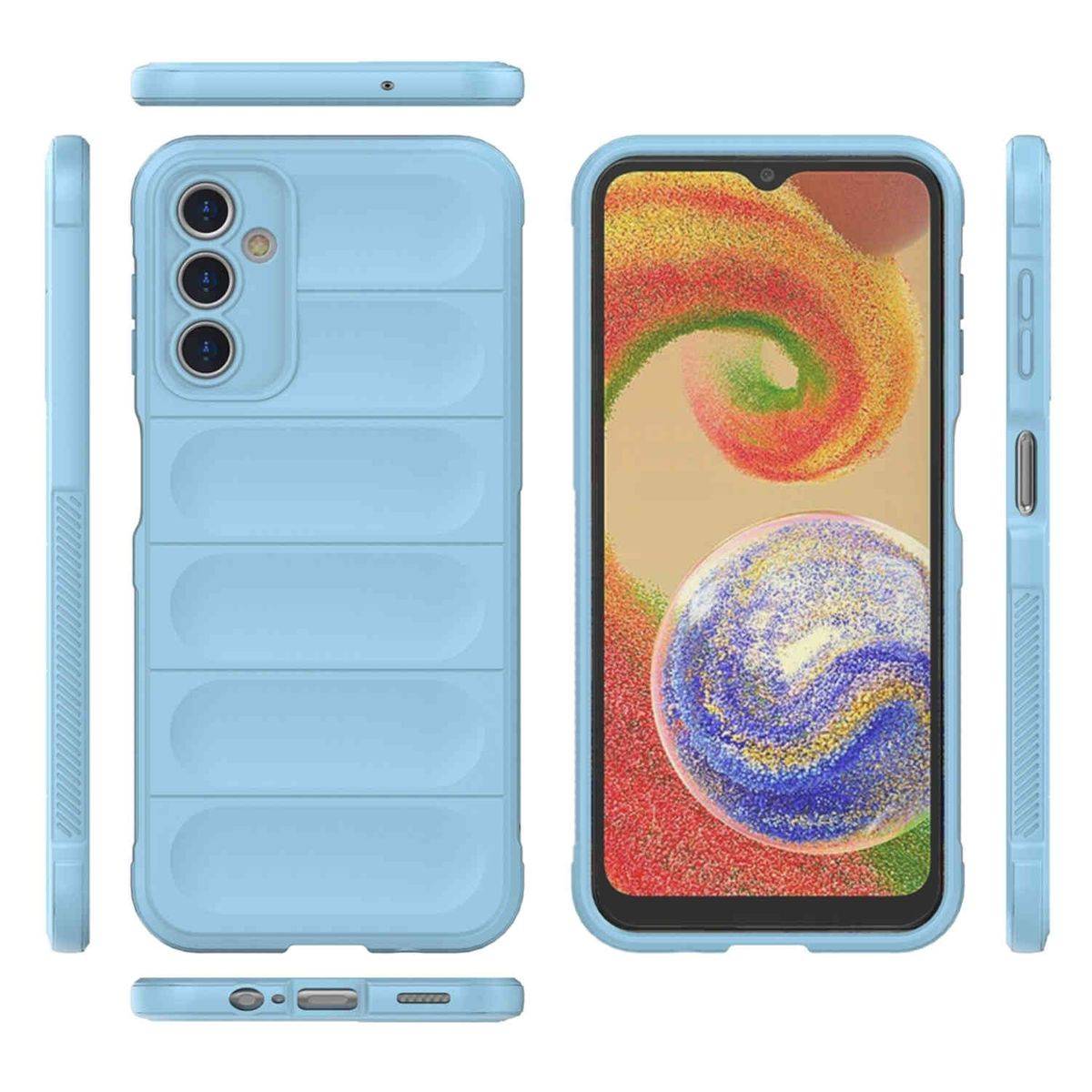 Für Samsung Galaxy A14 5G TPU / PC Design Magic Shield + Flanell Cover