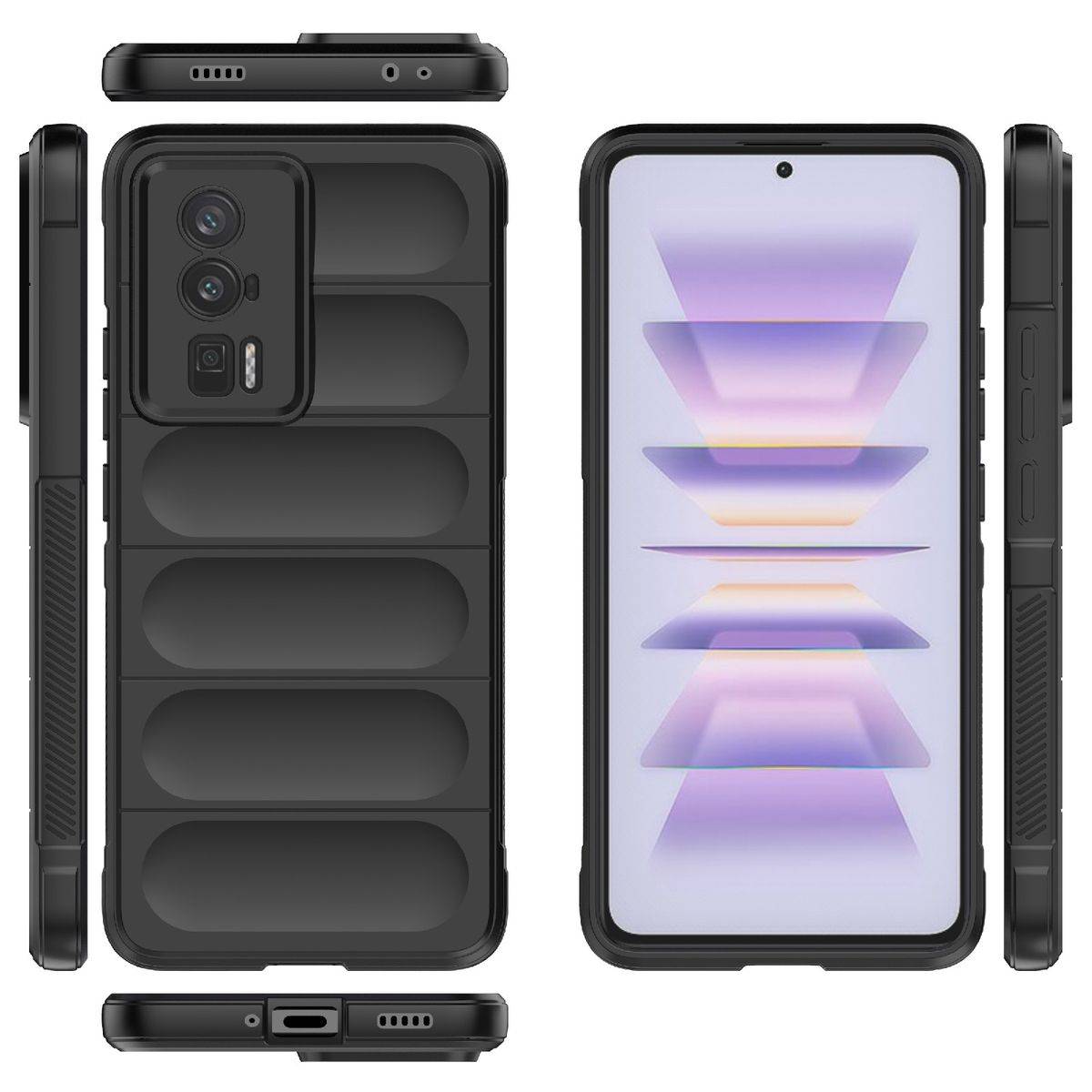 Für Xiaomi Redmi K60 TPU / PC Design Magic Shield + Flanell Cover Case