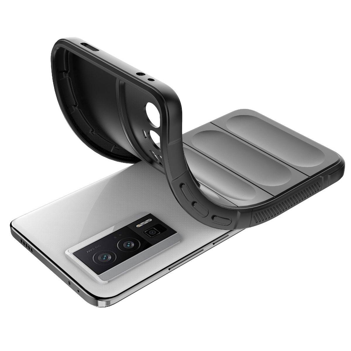 Für Xiaomi Redmi K60 TPU / PC Design Magic Shield + Flanell Cover Case