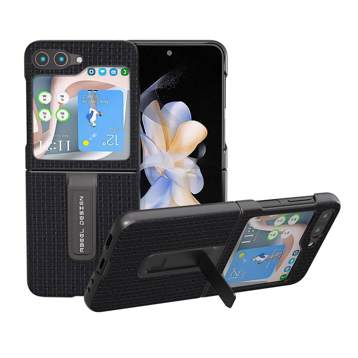 Für Samsung Galaxy Z Flip5 5G Echt Leder Handy Tasche Hülle Cover Etui
