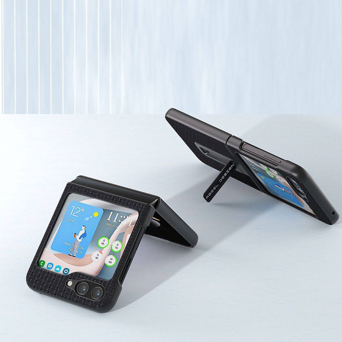 Für Samsung Galaxy Z Flip5 5G Echt Leder Handy Tasche Hülle Cover Etui
