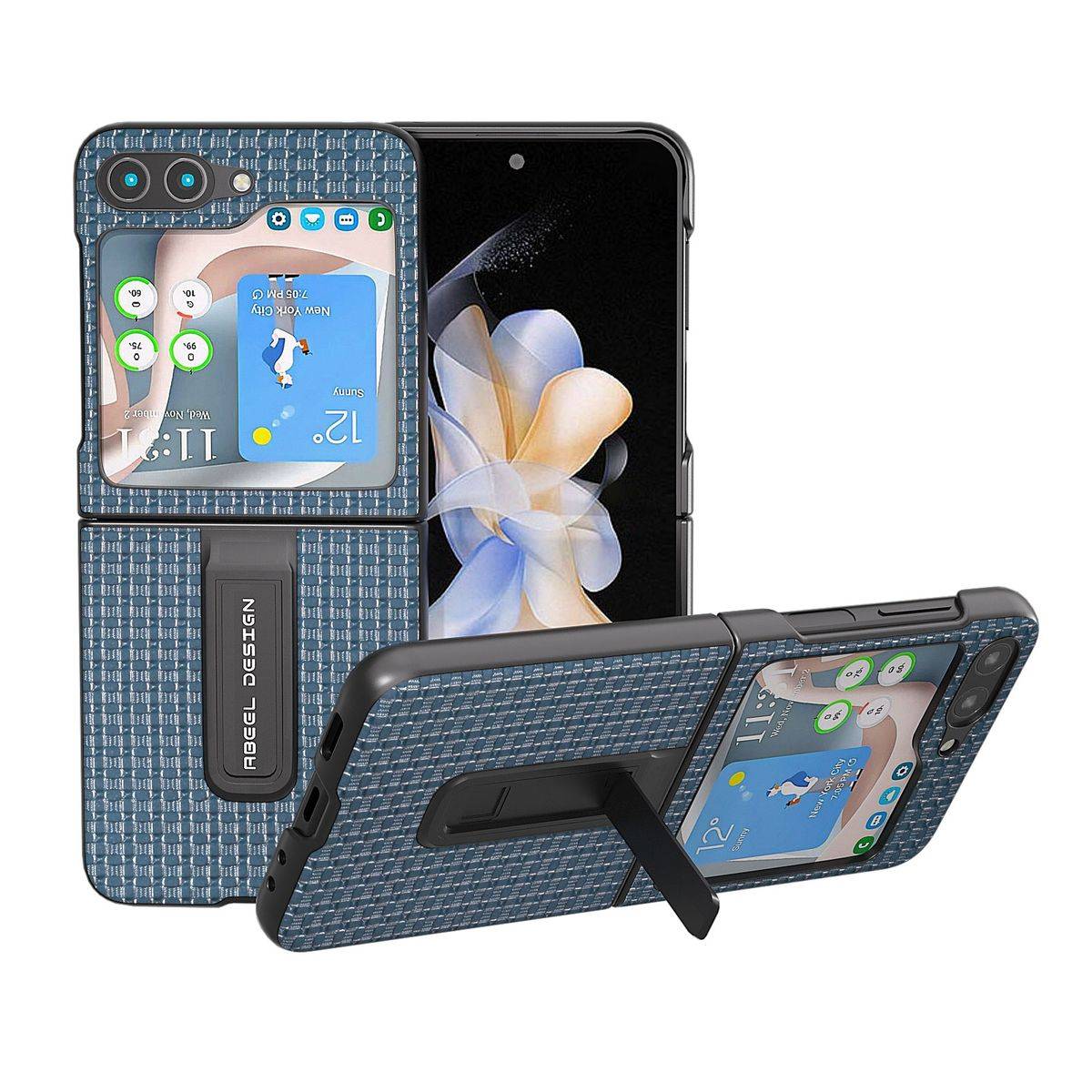 Für Samsung Galaxy Z Flip5 5G Echt Leder Handy Tasche Hülle Cover Etui