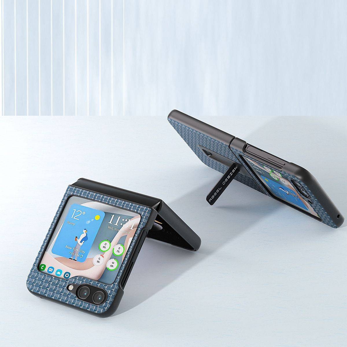 Für Samsung Galaxy Z Flip5 5G Echt Leder Handy Tasche Hülle Cover Etui