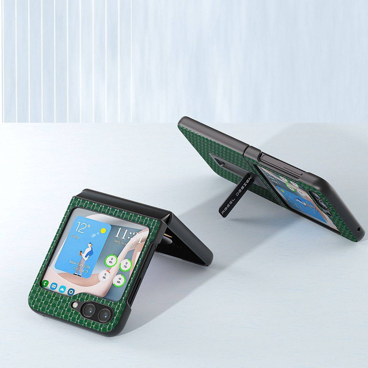 Für Samsung Galaxy Z Flip5 5G Echt Leder Handy Tasche Hülle Cover Etui