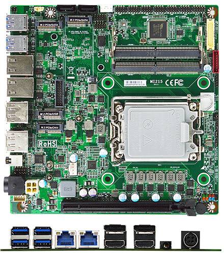 Jetway Mi215Q6700 MiniITX (Intel 12./13th Gen. LGA1700, 4x USB3.0, 2x 2.5GbE LAN)