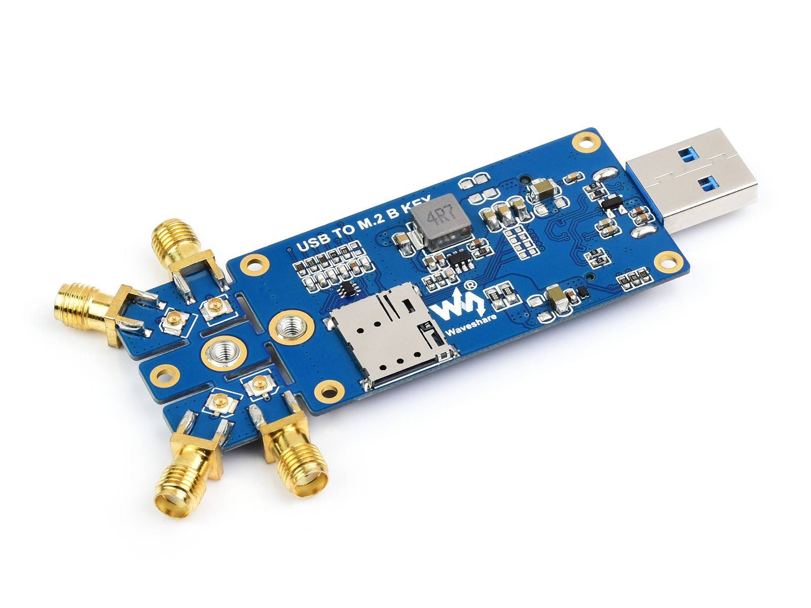 WaveShare 5G DONGLE Module 4x Antennas USB3.1 Aluminum Alloy M.2 Key B