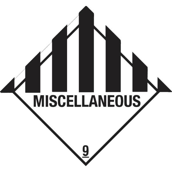 Versandetikett DR664S1010 Kl.9 Miscellaneous 100x100mm 500 Stück