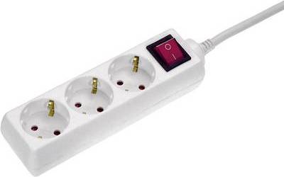 as Schwabe 11361 Steckdosenleiste mit Schalter Weiß Schutzkontakt (11361)