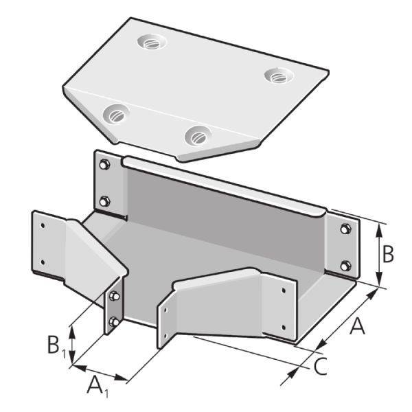 Pflitsch T-Stück TDFR 100100 75 75 S