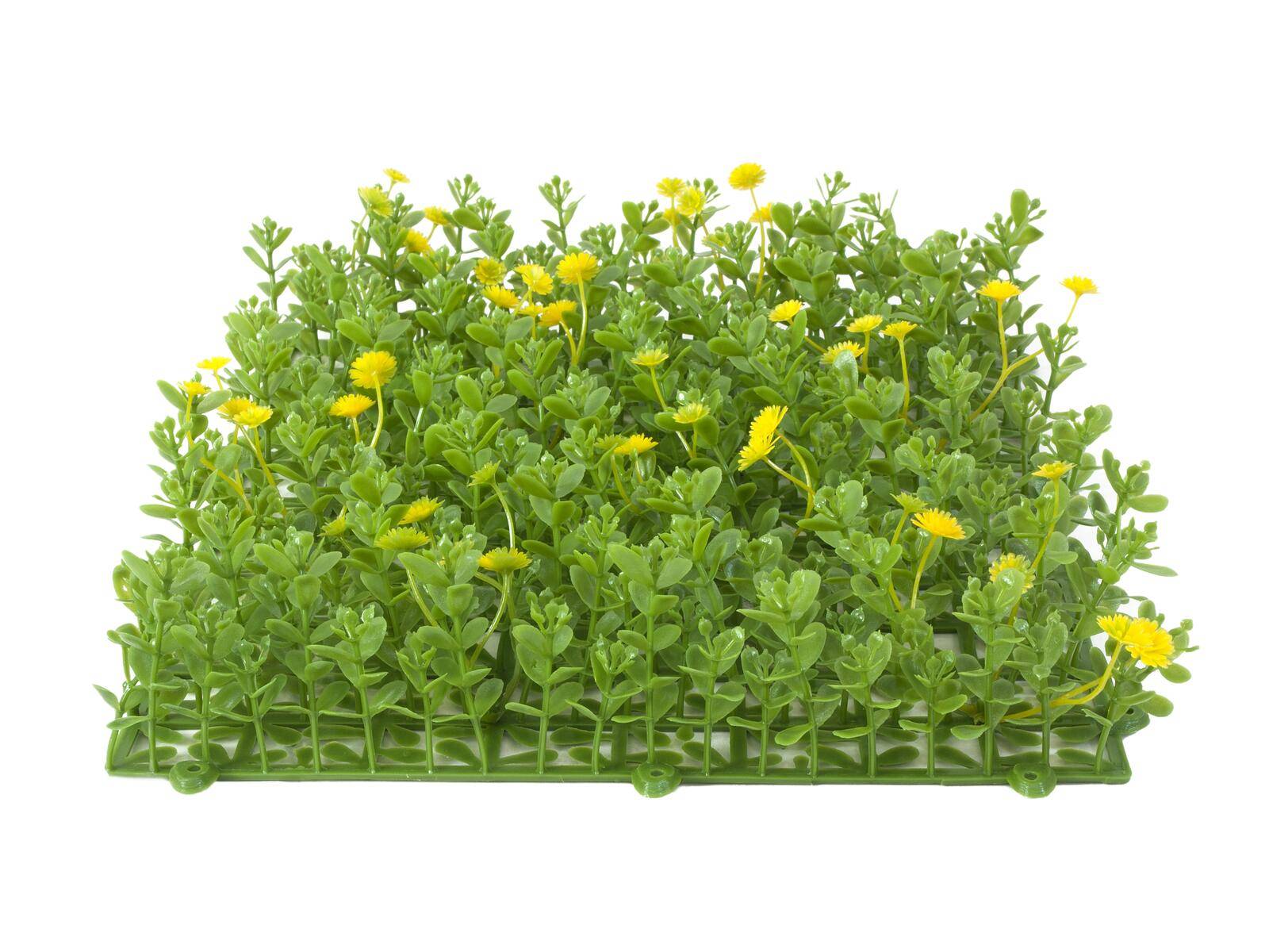 EUROPALMS Buchsmatte, künstlich, grün-gelb, 25x25cm