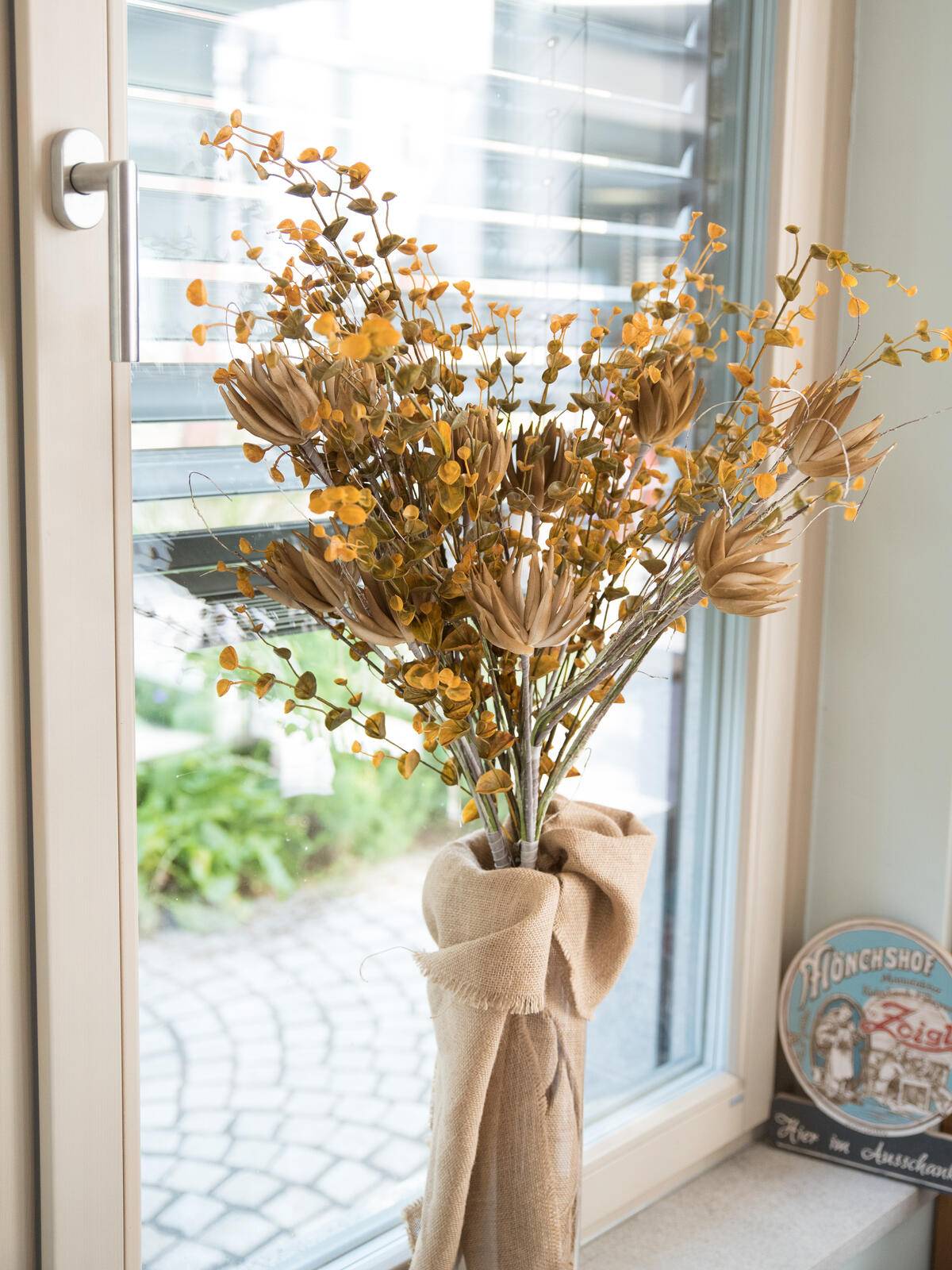 EUROPALMS Eukalyptuszweig, künstlich, gelb-grün, 110cm