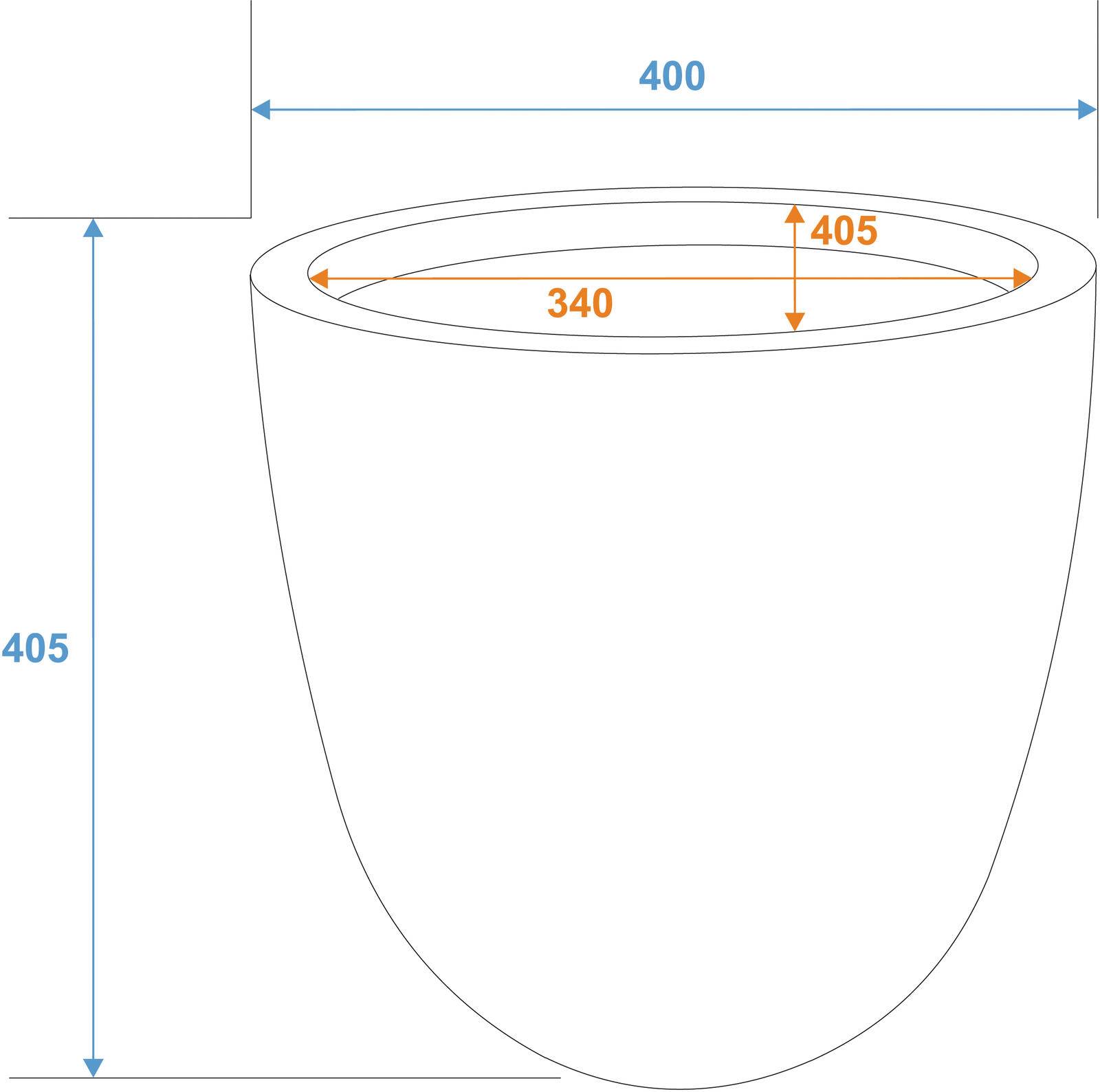 EUROPALMS Übertopf Terracotta-Optik 40x40cm