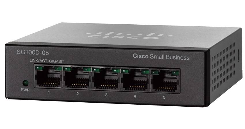 Cisco Small Business SG100D-05 - Unmanaged - L2 - Gigabit Ethernet (10/100/1000)