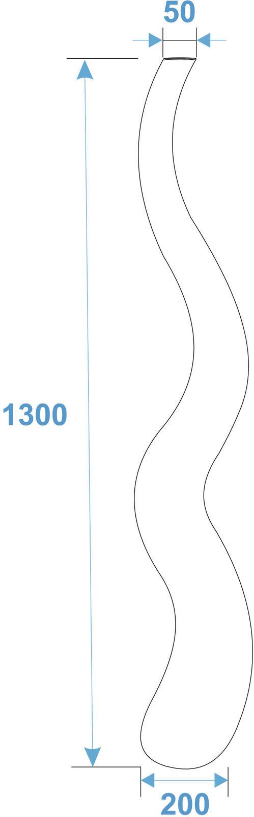 EUROPALMS Designvase WAVE-125, weiß