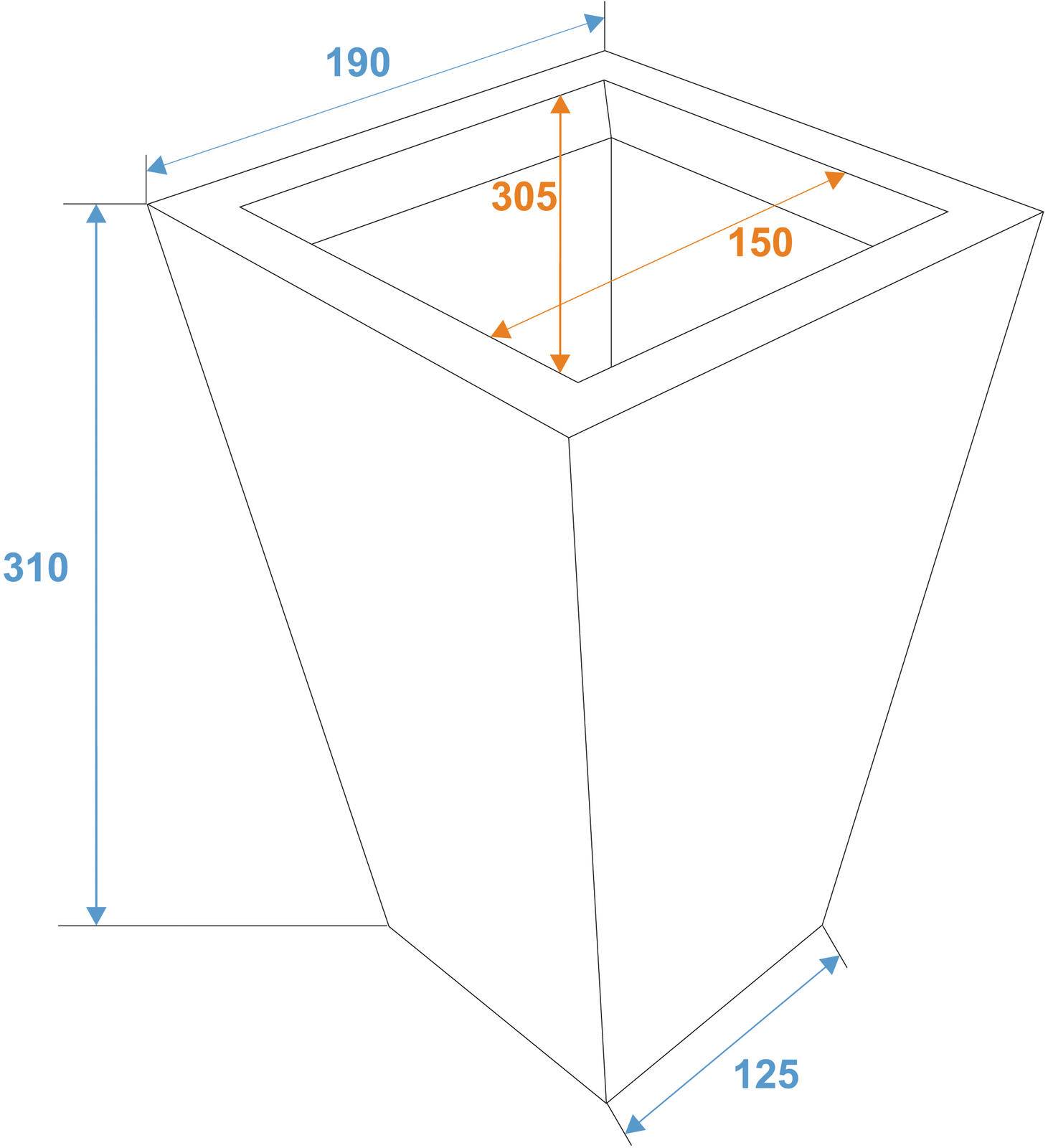 EUROPALMS Zinkübertopf, gemustert, 31cm