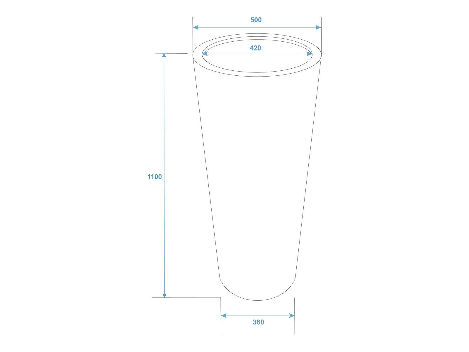 EUROPALMS LEICHTSIN ELEGANCE-110, schwarz, glänzend