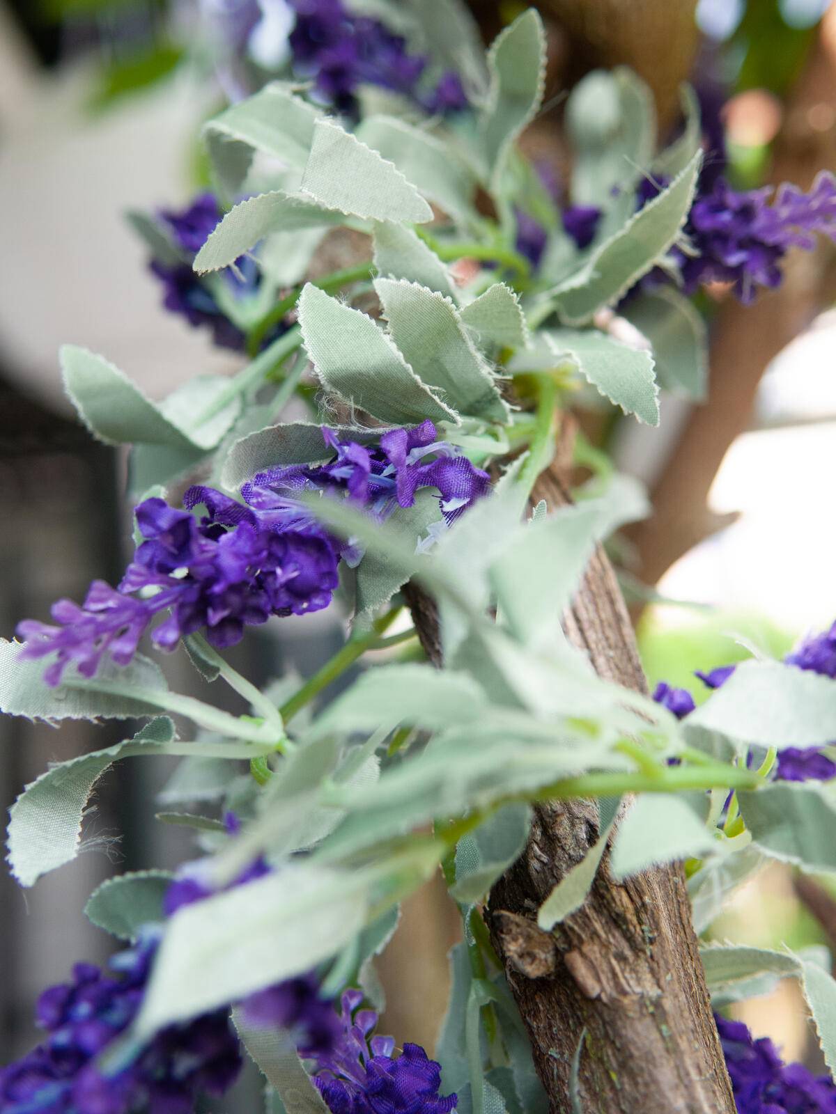 EUROPALMS Blütengirlande, künstlich, violett, 180cm