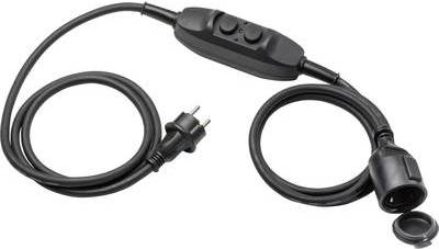 AS Schwabe 45222 Strom Verlängerungskabel Schwarz 1.5 m mit FI-Schutzschalter (45222)