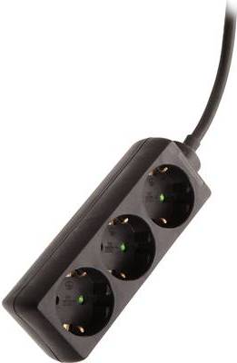 as Schwabe 13912 Steckdosenleiste ohne Schalter Schwarz Schutzkontakt (13912)