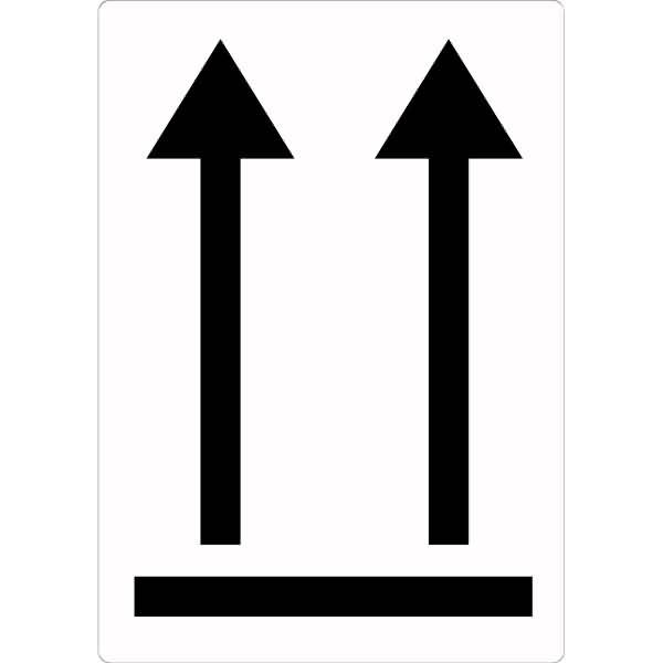 Versandetikett DR471S0710 Pfeil oben 74x105mm 500 Stück
