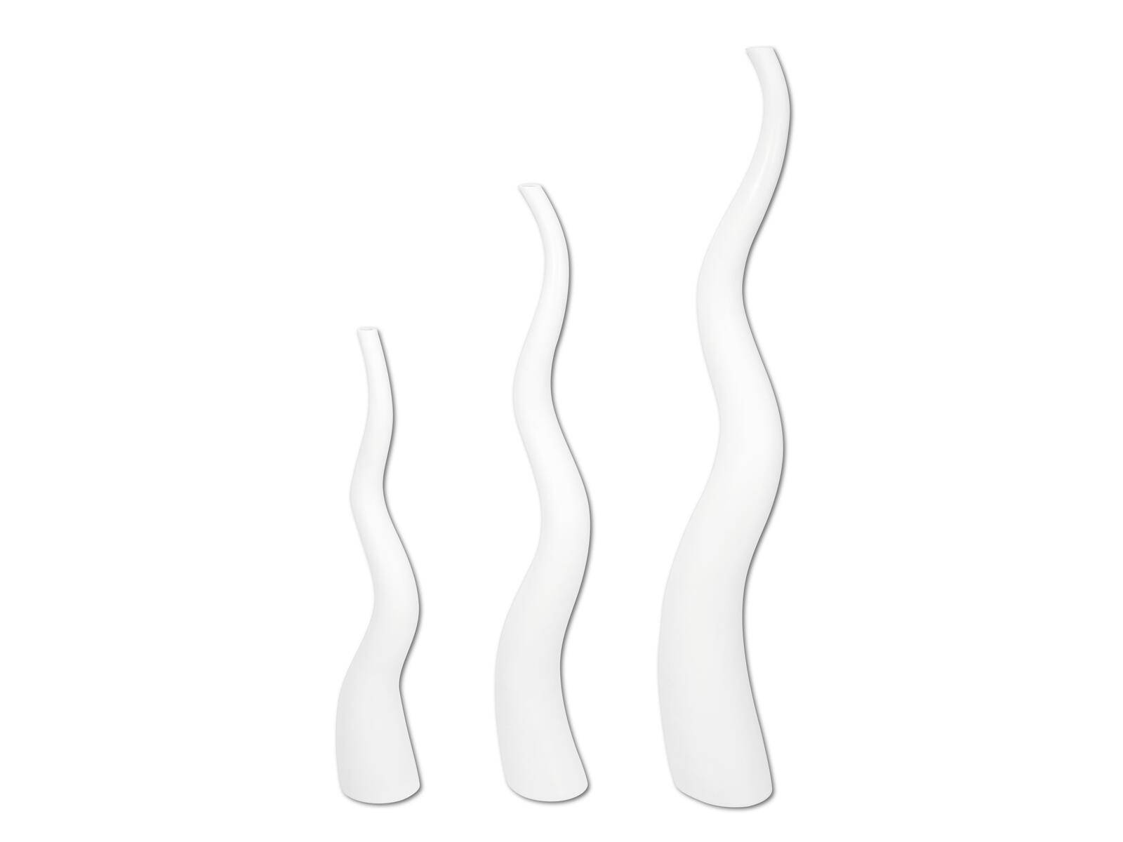 EUROPALMS Designvase WAVE-100, weiß