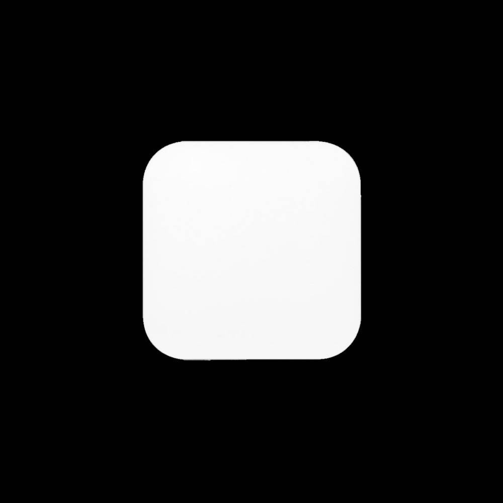 Ein weißes Quadrat zentriert auf einem schwarzen Hintergrund.