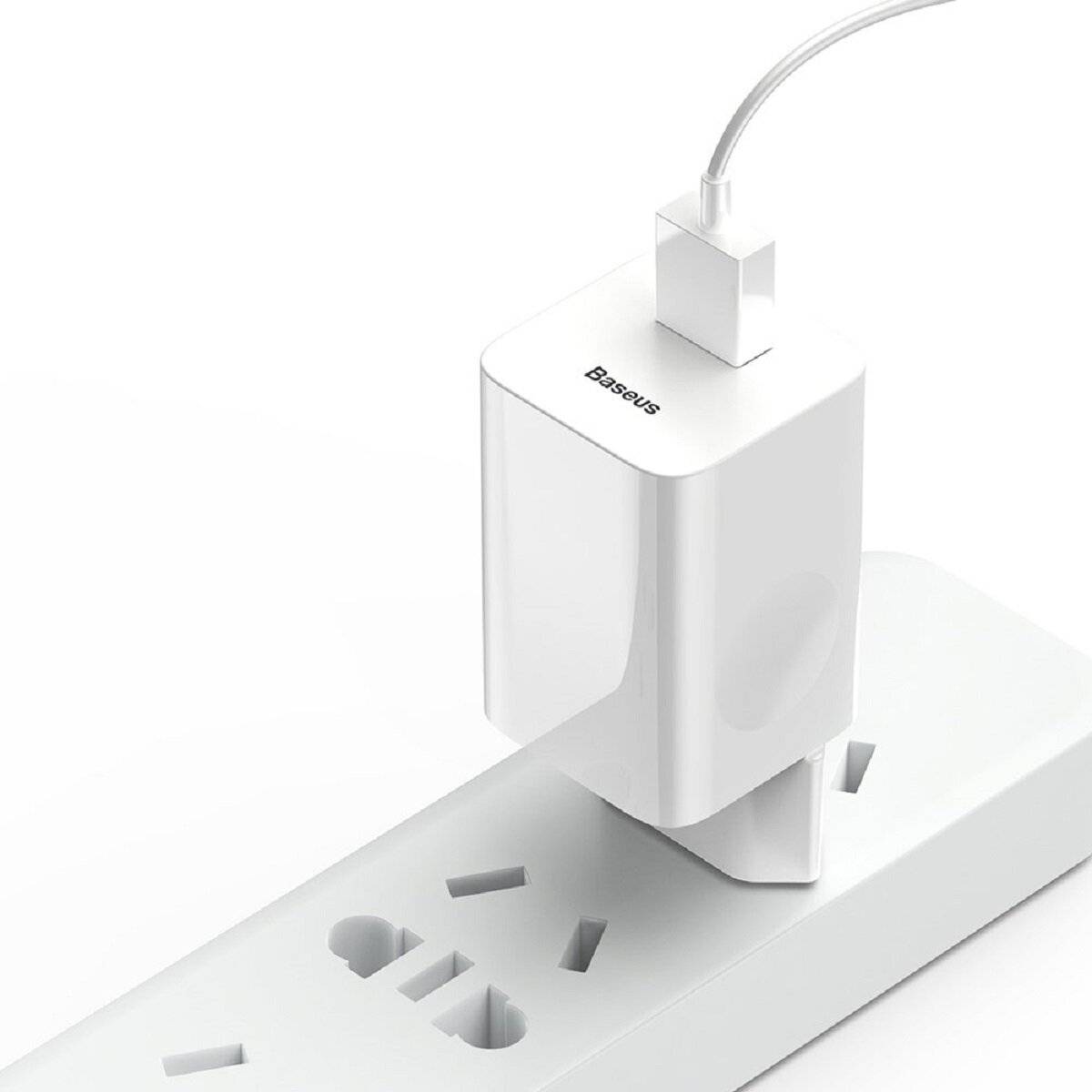 Baseus Charging Quick Charger Wandladegerät EU USB Quick Charge 3.0 QC 3.0 weiss (CCALL-BX02)