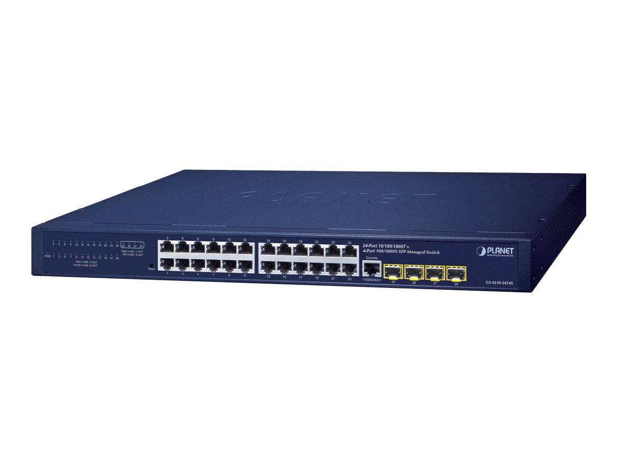 PLANET GS-4210-24T4S - Switch - L4 - managed
