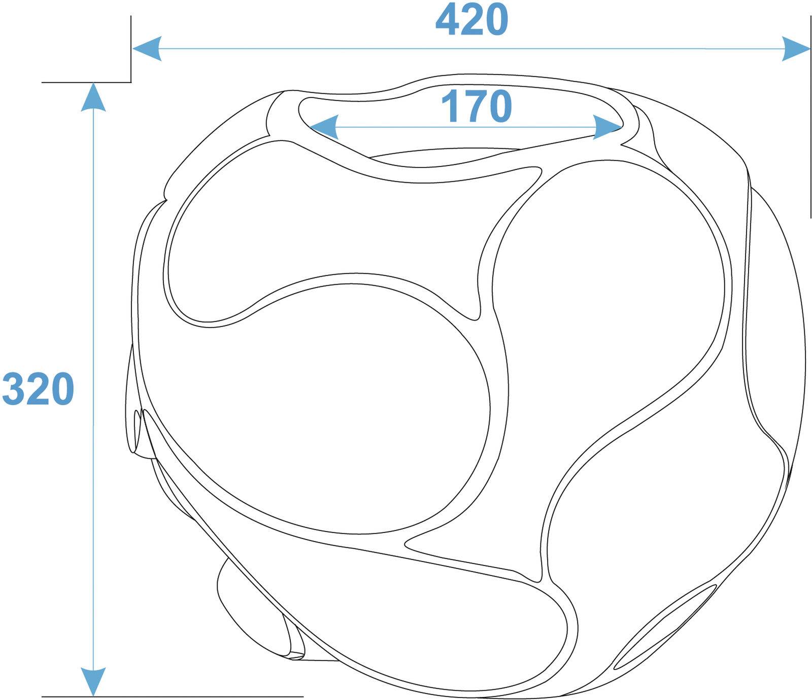 EUROPALMS Designübertopf BUBBLE-35, braun