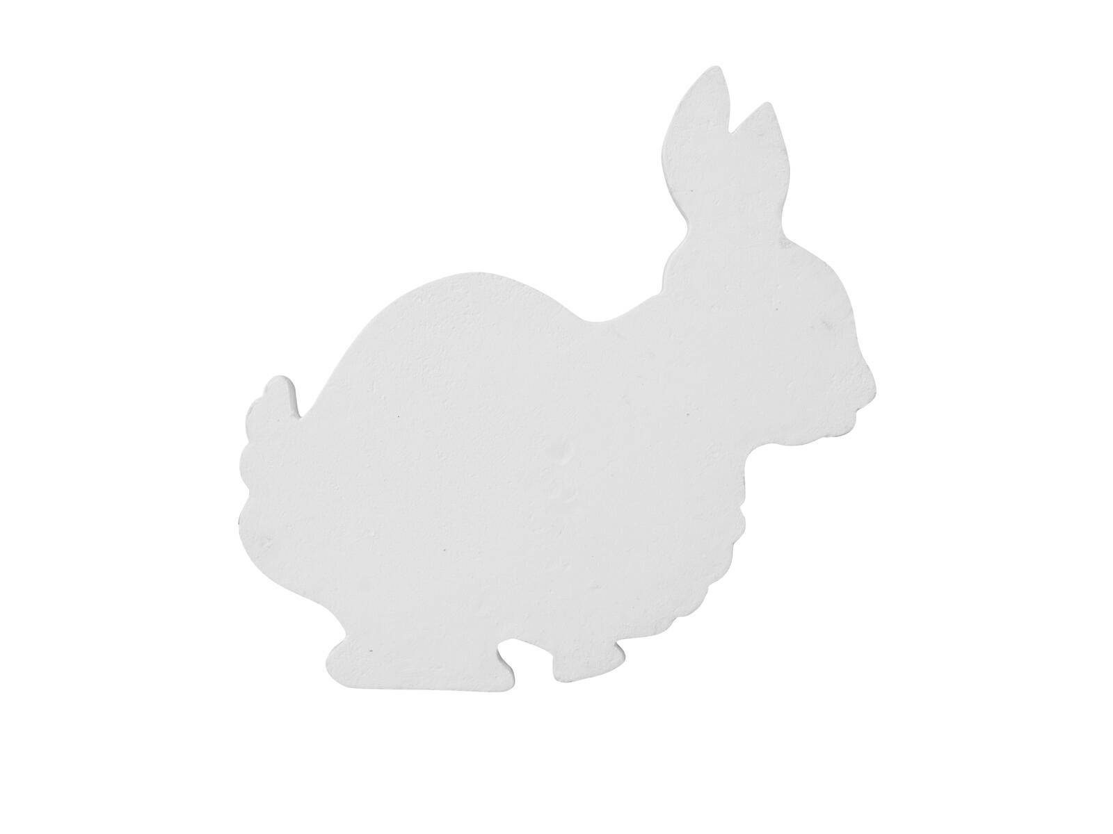 EUROPALMS Silhouette Hase, weiß, 56cm